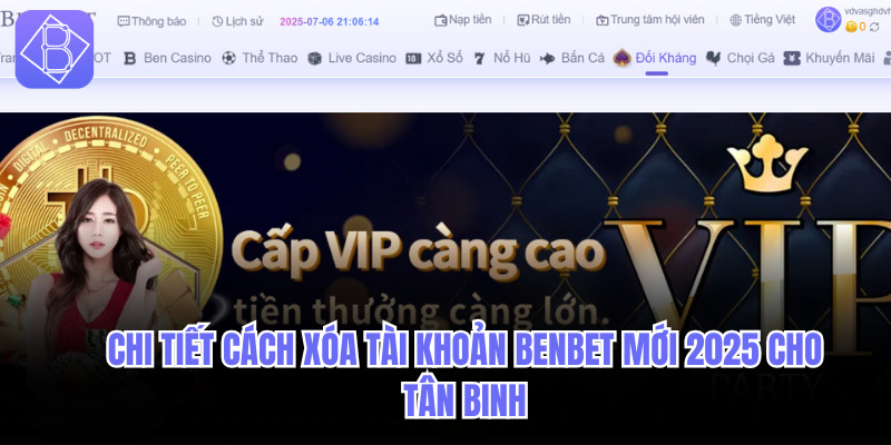 Cách xóa tài khoản Benbet